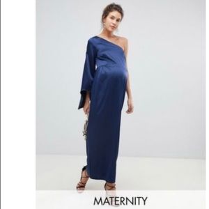 ASOS maternity navy gown